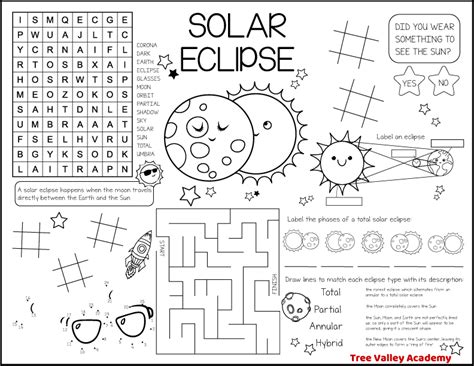 Solar Eclipse Worksheets Tree Valley Academy Worksheets Library