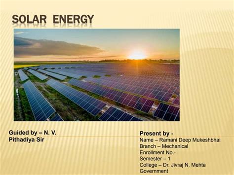 Solar Energy Powerpoint Diagram For Free