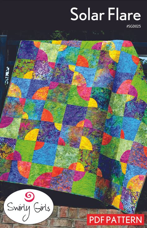 Solar Flare Quilt Pattern by Swirly Girls Design