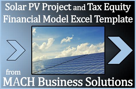 Solar PV Project and Tax Equity Financial Excel Model Eloquens