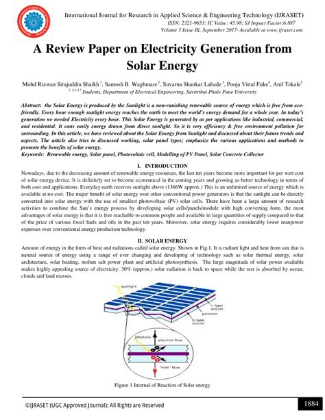 Solar Panel Research Paper PDF Photovoltaics Solar Panel