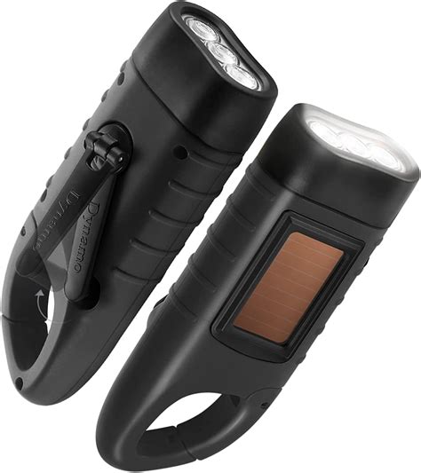 Solar Powered Flashlight,Hand Crank Solar Powered LED Flashlight …