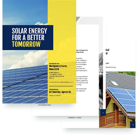 Solar Proposal Template Free Sample