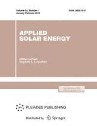 Solar Radiation Characteristics SpringerLink