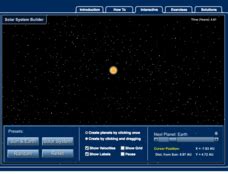 Solar System Builder Interactive for 9th Higher Ed Lesson
