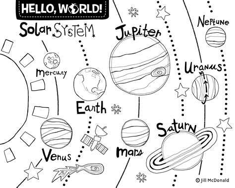 Solar System Coloring Worksheets