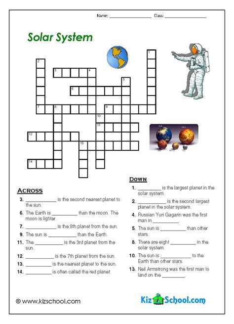 Solar System Crossword