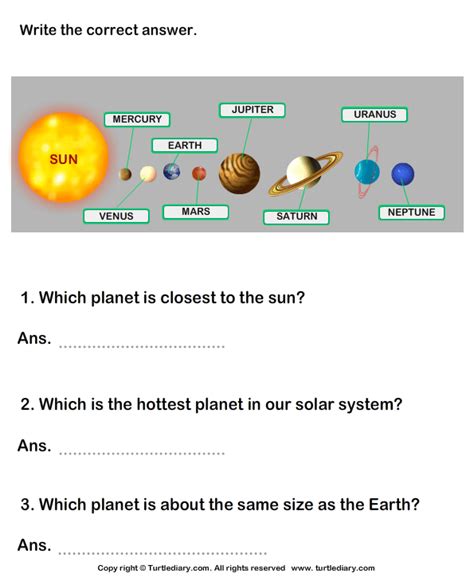 Solar System Quizzes Turtle Diary