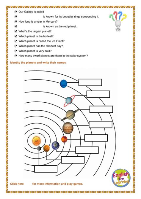 Solar System Worksheet Free Worksheet