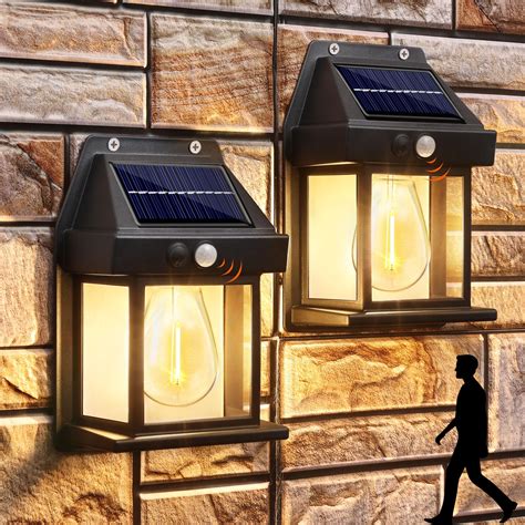 Solar Wall Light with Motion Sensor and Dust to Dawn Sensor LED Porch