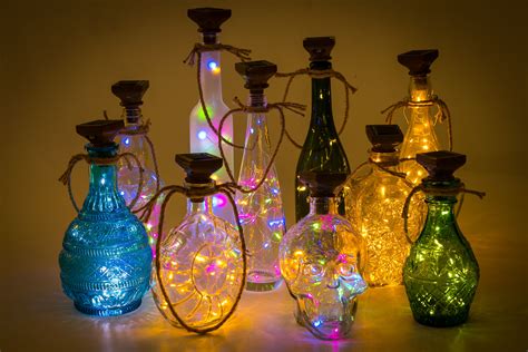 Solar Wine Bottle Lights 10LED Cork Shaped Fairy String Light