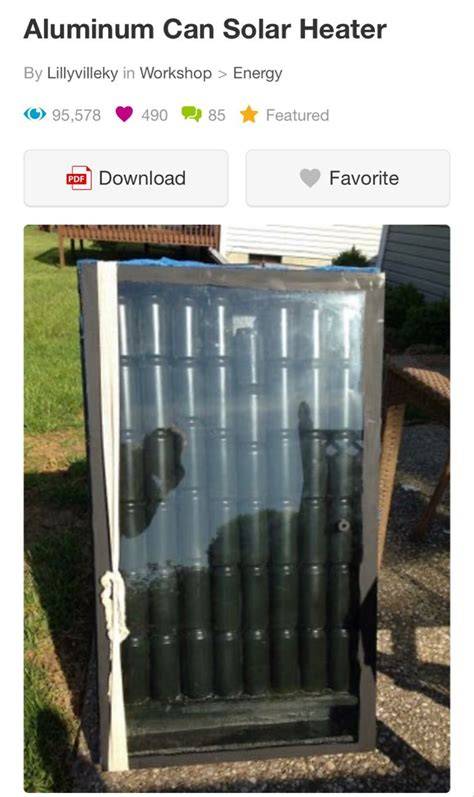 Solar can heater.  It works only in moderately cold temps and only in daytime.  Wh...