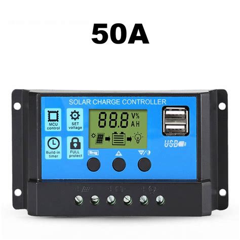 Solar charge controller near me. 31 50A PWM Intelligent Solar Photovoltaic Power ...