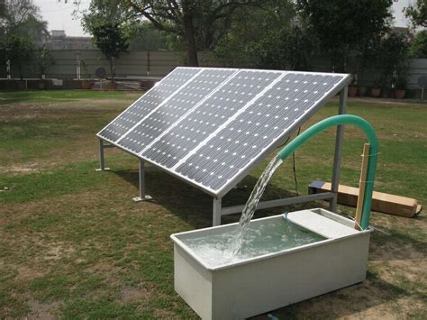 Solar powered water well pump. 