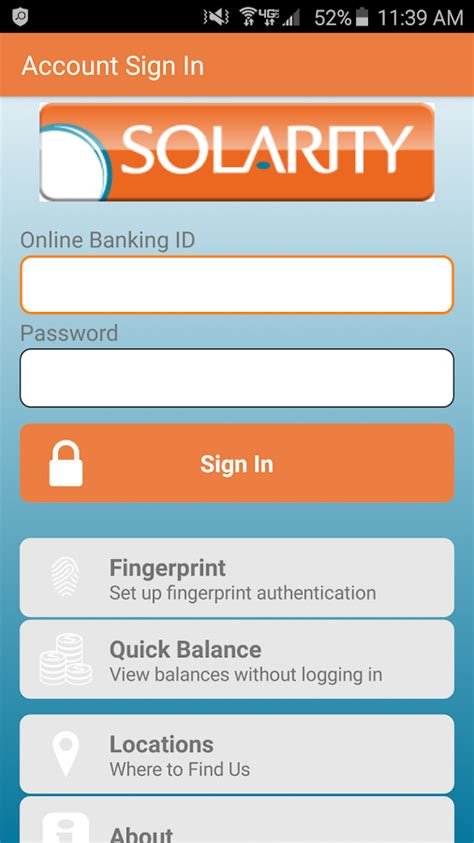 Solarity online banking. From click to close – the entire process can be done online with Solarity's eSigning Experience. That's the best part: you choose. It's a home loan on your time and at your pace. ... 24/7 access through online banking and our mobile app, which let you bank on your terms, when it's convenient for your schedule. Commercial Real Estate. 
