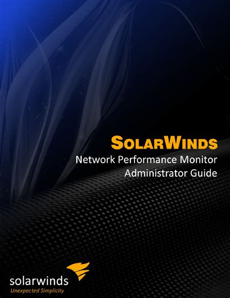Solarwinds network performance monitor administrator guide. - Manuale utente del tapis roulant proform sears.