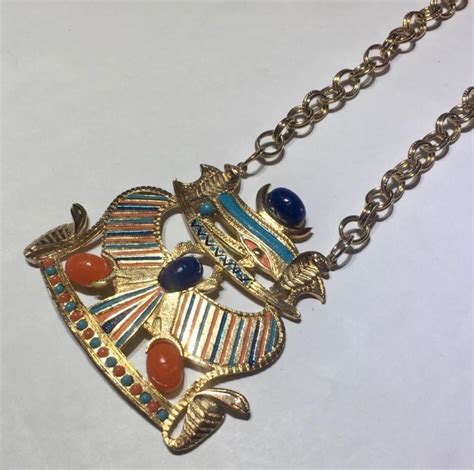 Sold Price: Vintage Egyptian Revival Gold Colored Scarab Chain