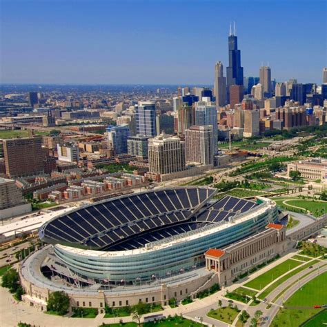 Soldier field. Bears fans watch a preseason game at Soldier Field on Aug. 13, 2022. Soldier Field features. Well, first of all, it’s in Chicago — so there’s nice views of the downtown to the north, Lake ... 