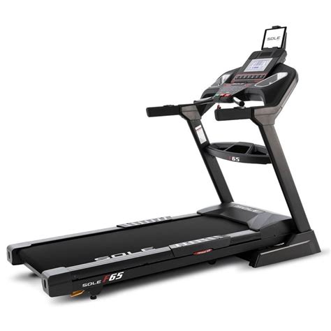 Sole f65 treadmill. SOLE has earned the reputation of building quality treadmills using the best components, the F65 is no exception and is a performance treadmill at a very affordable price. The F65 jumps up to a powerful 3.25 hp motor which delivers challenging speeds up to 20 kph and inclines up to 15 levels. The F65 also has the larger/wider deck at 558mm x ... 