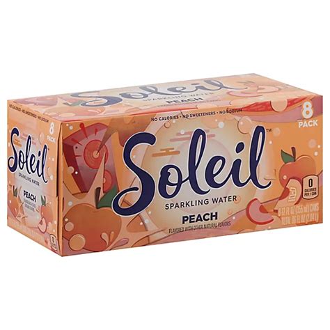 Soleil Sparkling Water Peach - 8-12 Fl. Oz. - Albertsons