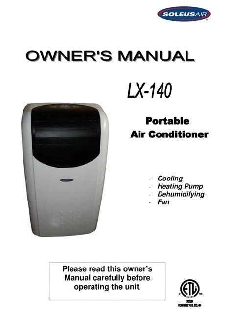 Soleus air conditioner lx 140 manual. - Iveco daily repair manual direct download.