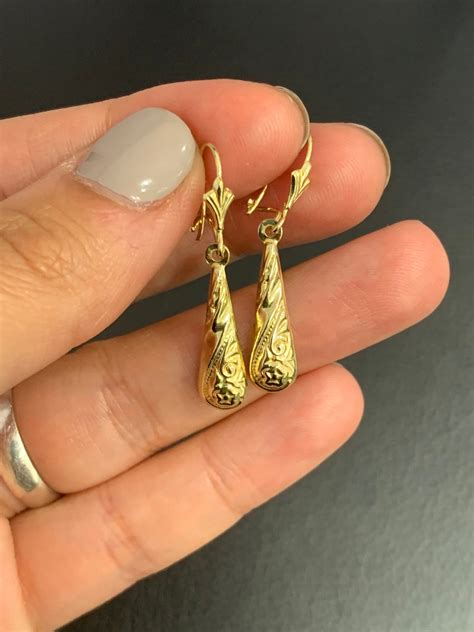 Solid Gold Earrings for Women - Etsy