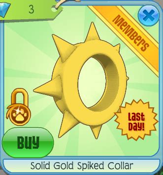 Solid Gold Spiked Collar Animal Jam Classic Wiki Fandom