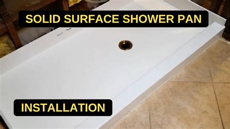 Solid Surface Shower Pan Installation - Part 2 - YouTube