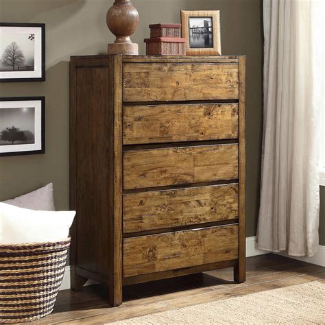 Solid Wood 5 Drawer Dresser Wayfair