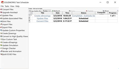 SolidWorks Task Scheduler Run Custom Task option SOLIDWORKS …