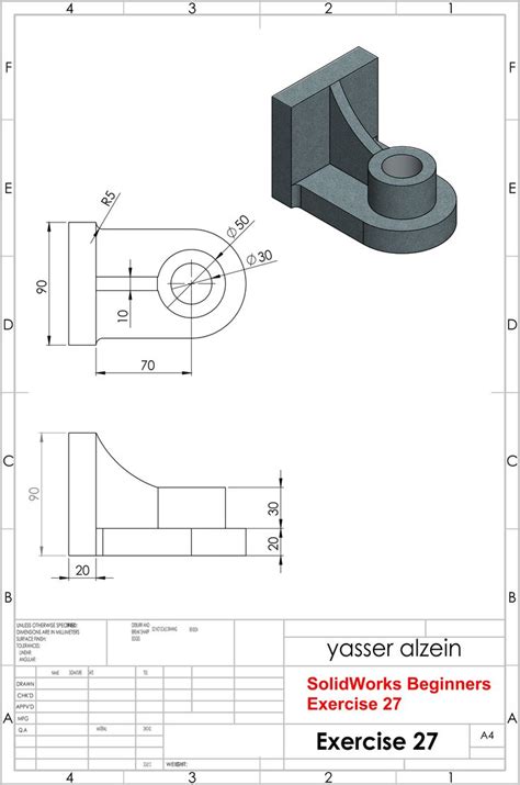 SolidWorks Tutorial for beginners Exercise 27 YouTube