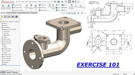 SolidWorks Tutorial for beginners Exercise 41 YouTube