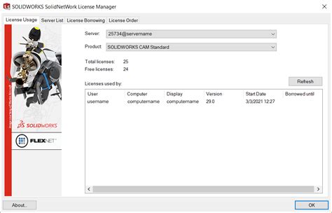 Solidnetwork license manager client.  The SolidWorks Installation Manager will attempt to...