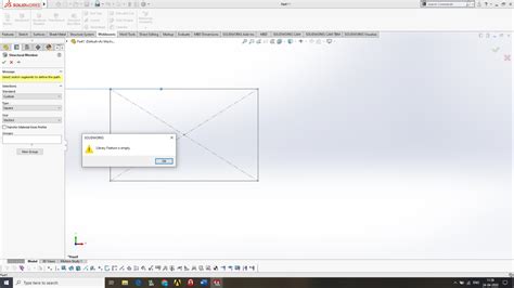 Solidworks library feature is empty. Jun 13, 2012 · Simply right-click on the reference geometry and choose 'Add To Library'. Voila–you're done. Save and Close and test your library feature out. If you've never created a library feature before or want a visual of the steps above, check out the supplied video of how to build a library feature – with the aforementioned steps – in SolidWorks ... 