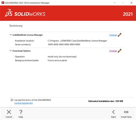Solidworks network license.  All configurations on this page have been ce...