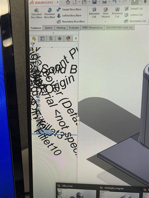 Solidworks window glitch.  They render at crazy speeds, but the problems.  I deleted par...