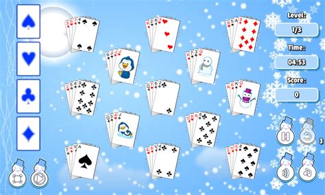 Solitaire winter. Play solitaire for free. No download or registration needed. 