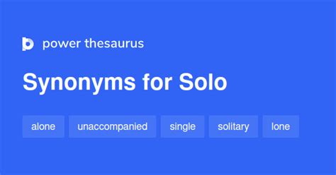 Solo synonym