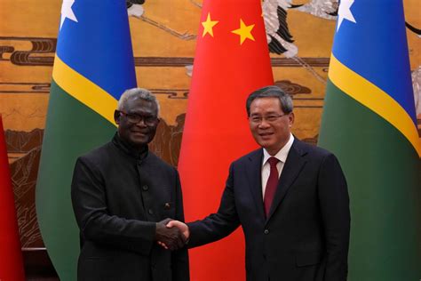 Solomon Islands leader visits Beijing, highlighting US-China rivalry in South Pacific