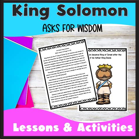 Solomon activities sunday school.  Use this Children&rsquo;s Sermon message and Sund...