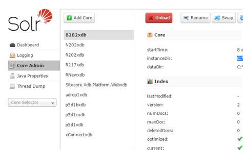 Solr core properties.  The core " studio " uses the " content ...