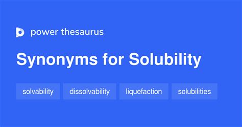 Solubility synonyms, solubility antonyms - FreeThesaurus.com