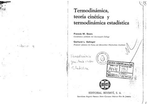 Solución manual sears y salinger termodinámica. - A manual of inorganic chemistry second edition revised by charles william eliot.