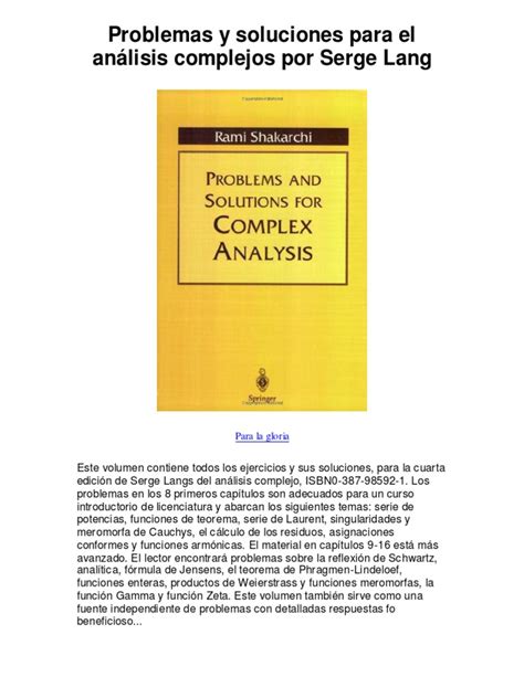 Soluciones manuales análisis complejos por churchill. - Manuale delle parti di oliver 77 gas e dsl.