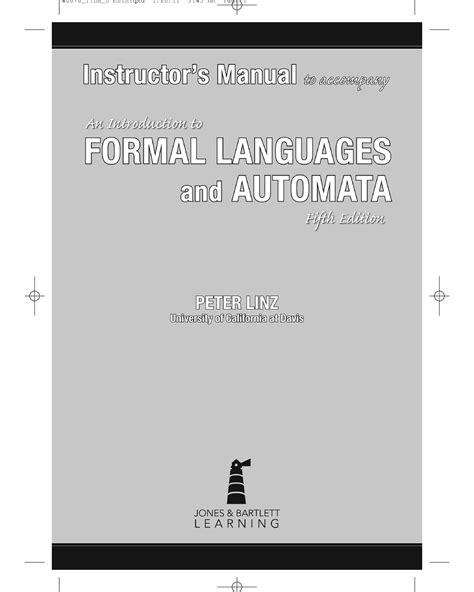 Solution Manual An Introduction To Formal Languages And Automata Pdf Pdf Download