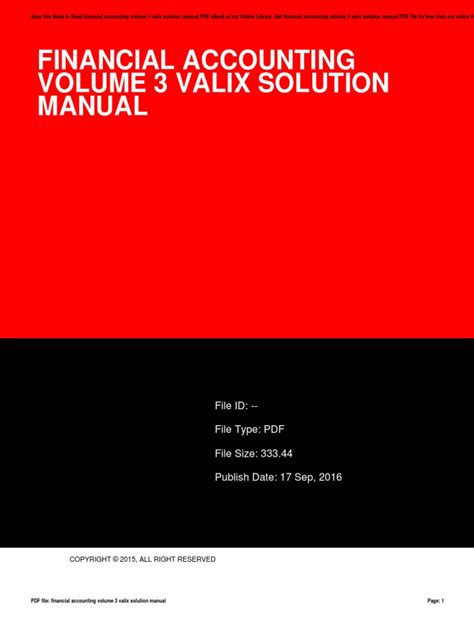 Solution Manual For Financial Accounting By Valix