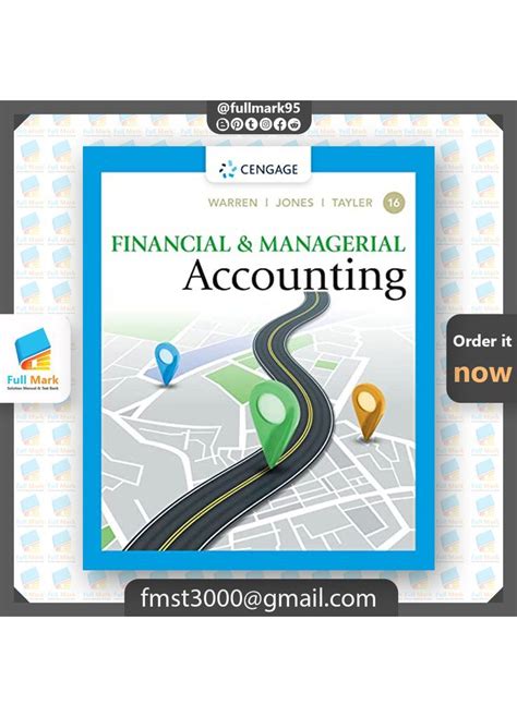 Solution Manual For Financial And Managerial Accounting 16th Edition