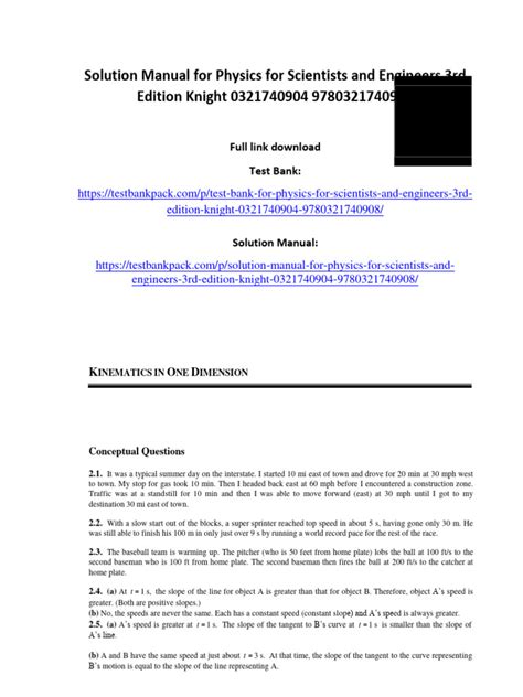 Solution Manual Physics Knight Pdf