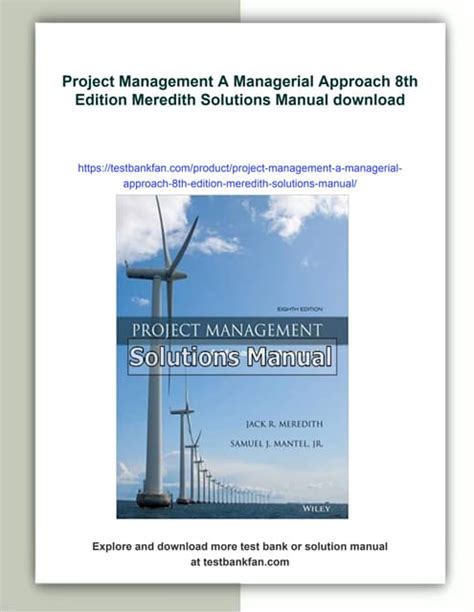 Solution Manual Project Management Managerial Approach 8th