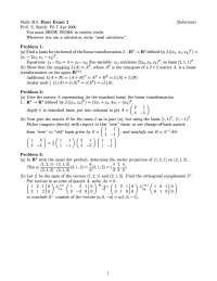 Solution Of Exam 2 Applied Linear Algebra Fall 2006 Math 310 Docsity